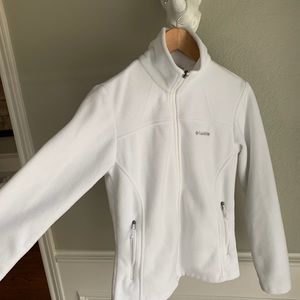 XS women’s white Columbia fleece pullover